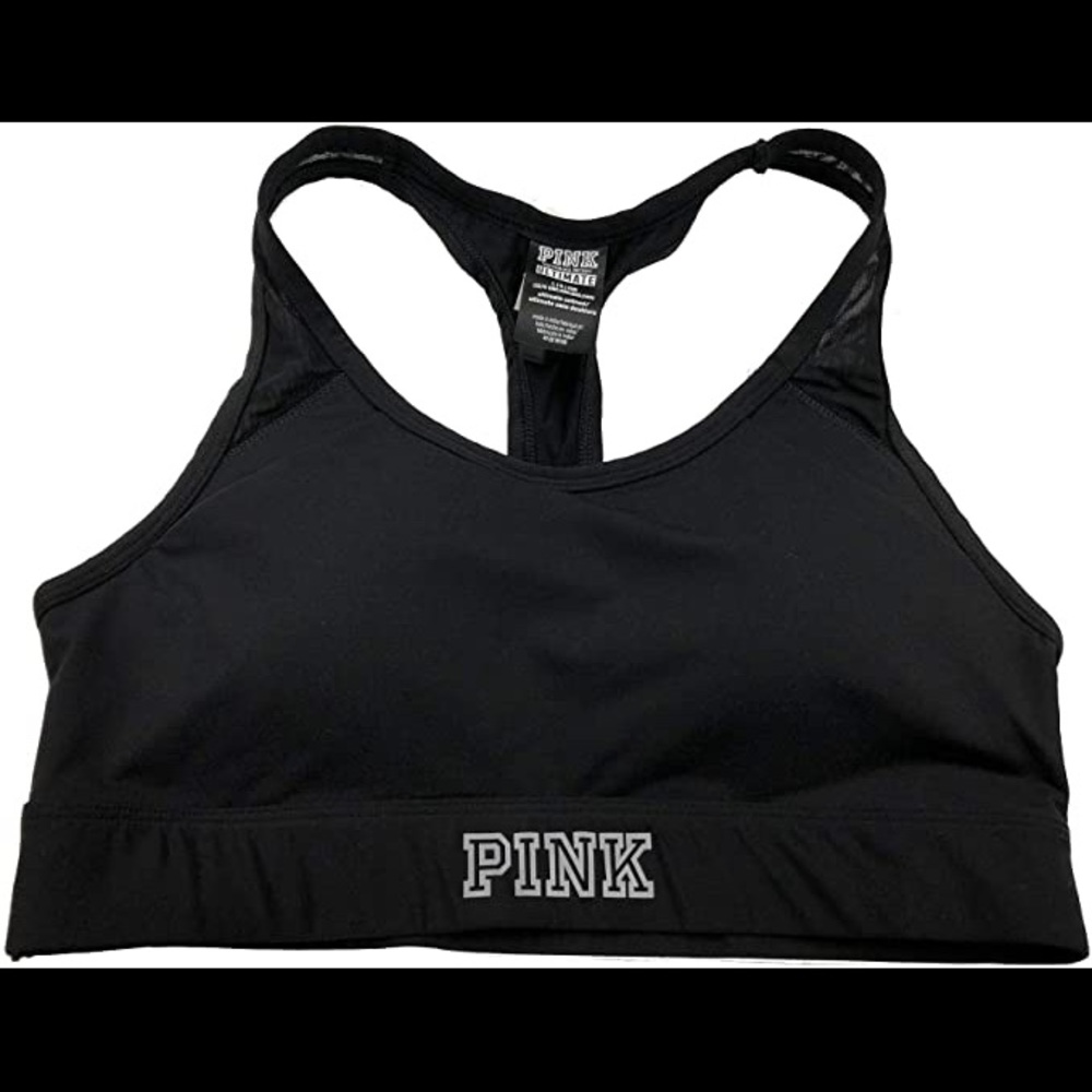 Black Pink Victoria Secret ULTIMATE Sports Bra.